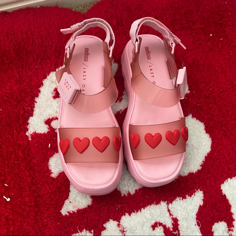 Melissa x Lazy Oaf Heart Jelly Sandals